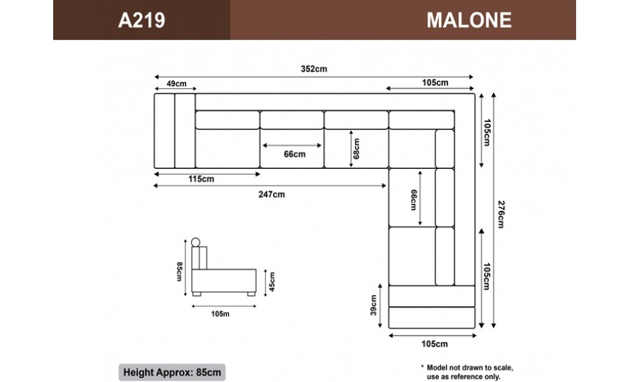 Malone Leather Sofa Lounge Set